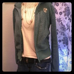 Fleece teal jacket